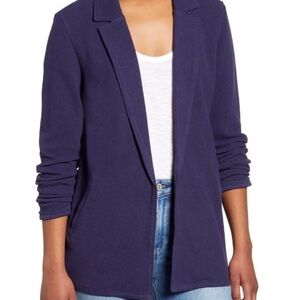 NWT Nordstrom Caslon Navy Blue Lightweight Blazer Jacket | XS